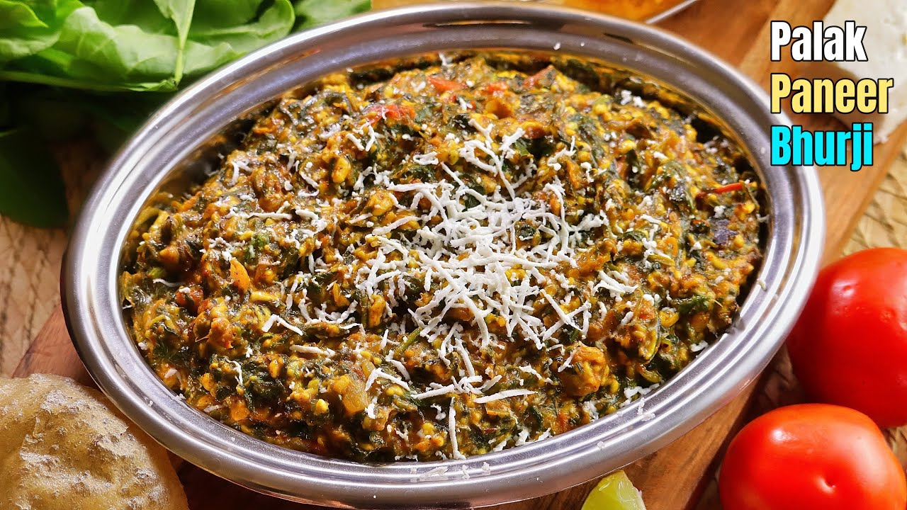 పాలక్ పనీర్ భుర్జీ | How to make Palak Paneer Bhurji in Telugu || Paneer Bhurji  Vismai food recipe