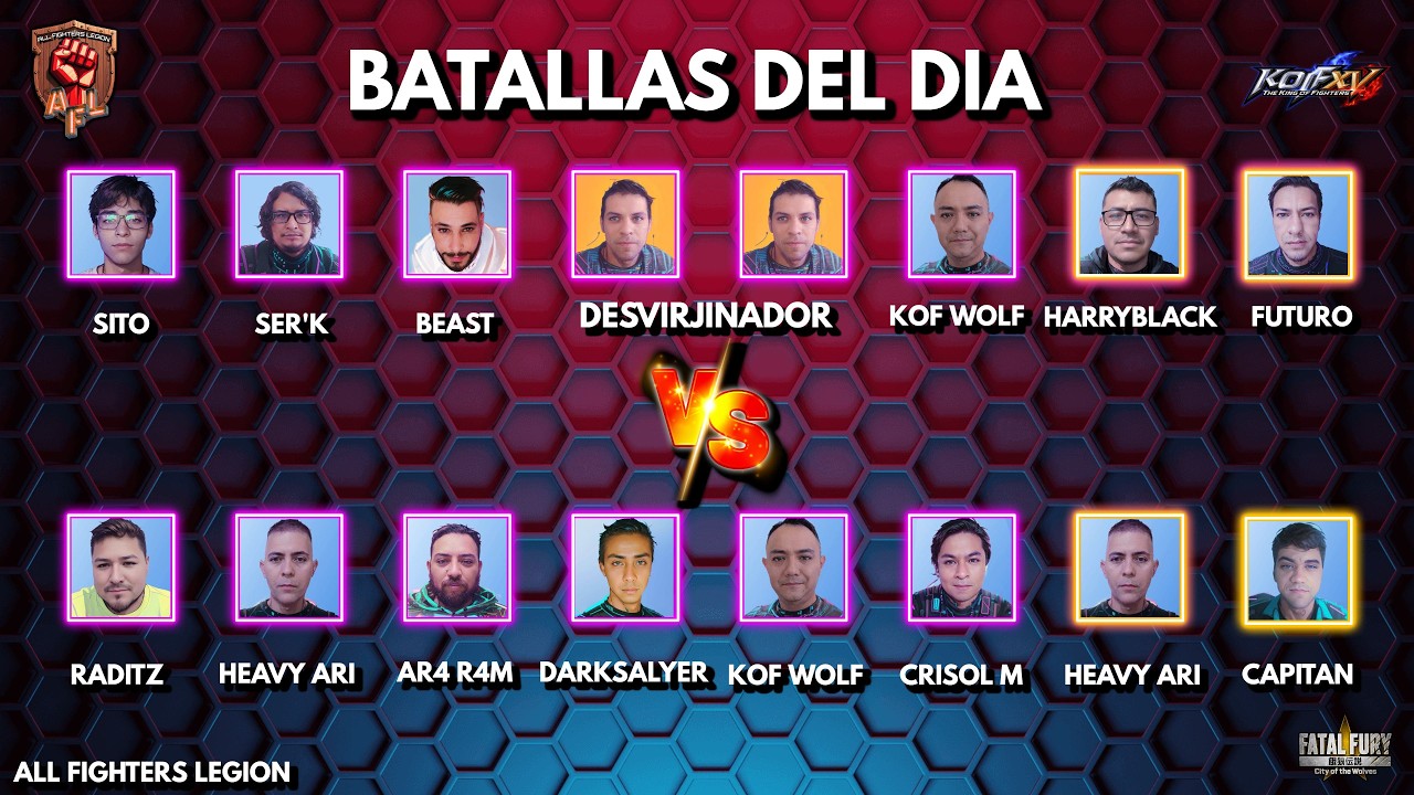 LIGA DE KOF XV Y FATAL FURY CIERRE DE MES