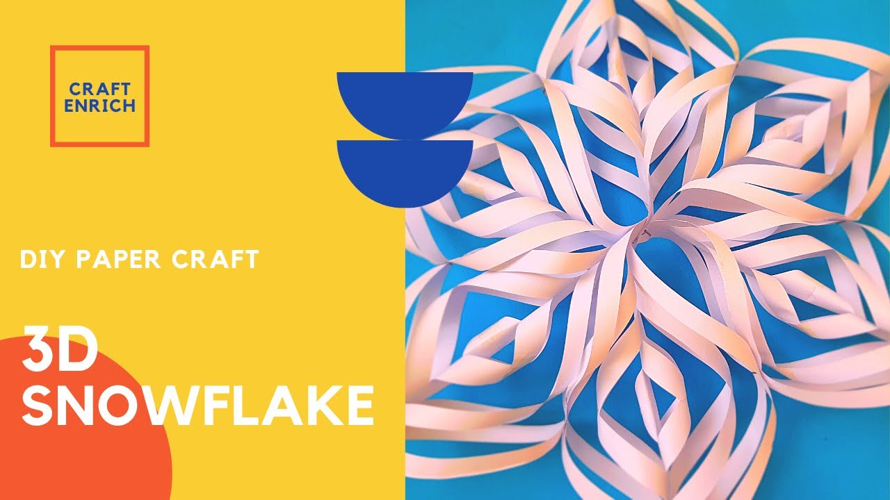 3D Snowflake | How To Make A 3D Snowflake | Diy 3D Snowflake How To Make Paper Snowflakes