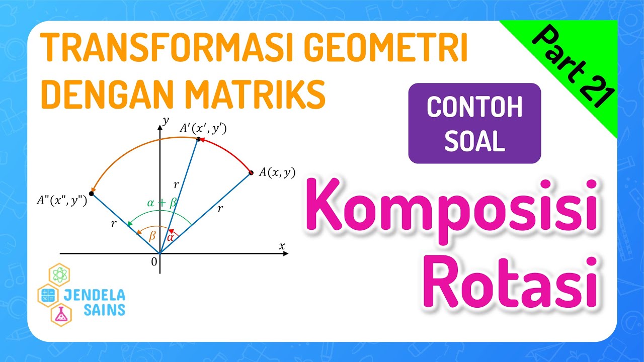 Transformasi Geometri dengan Matriks • Part 21: Komposisi Rotasi / Perputaran