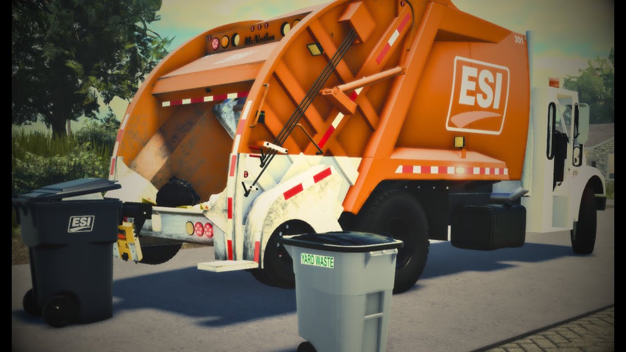 ESI - International McNeilus Tag Axle Rear Loader tipping trash | ROBLOX