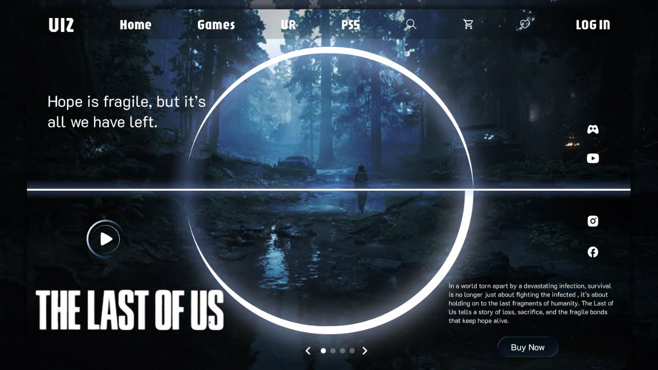 The Last Of Us Game Home Page UI Design with Figma | Step-by-Step