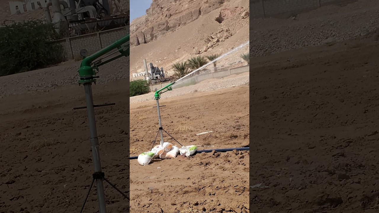 الرشاش المائي لاول مره في اليمن حضرموت سيون (( الهدامه))
