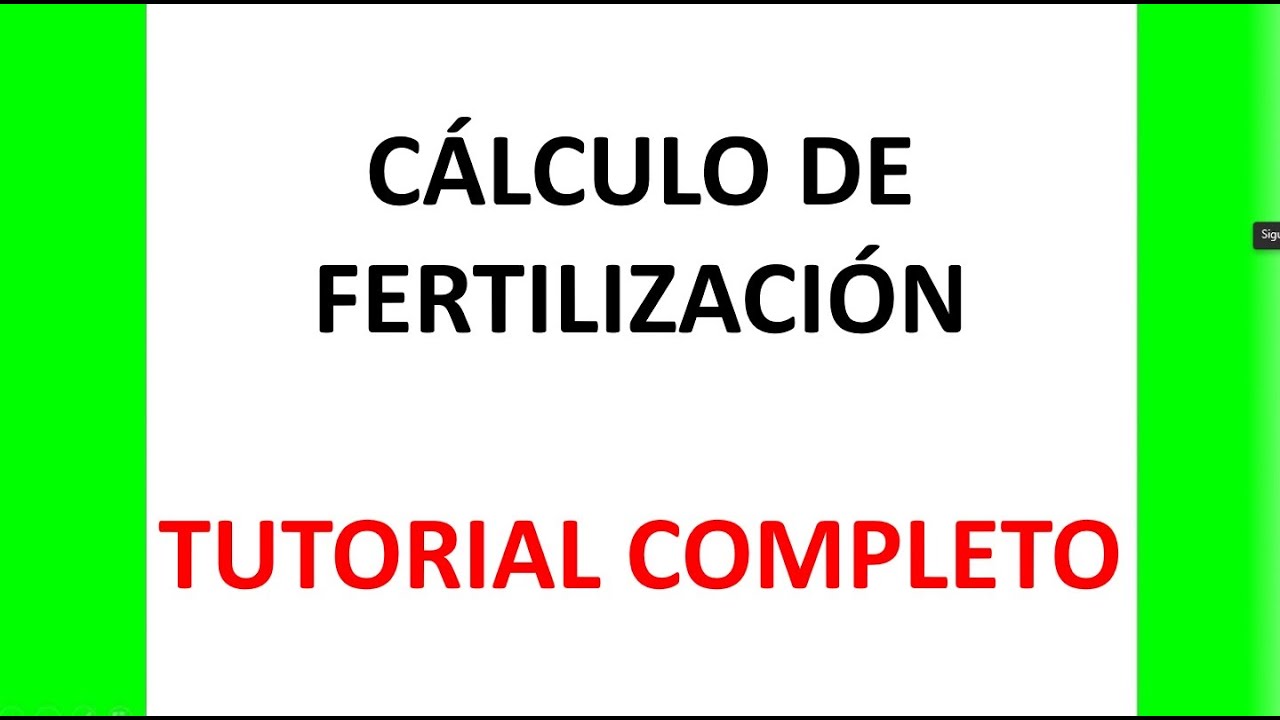 Cálculo de fertilización con análisis de suelo, tutorial completo