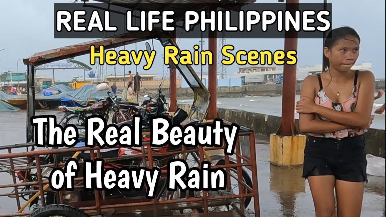 WALKING IN WET TO SEE THE REAL BEAUTY OF SUPER HEAVY RAIN in Sorsogon Philippines|Heavy Rain Scenes