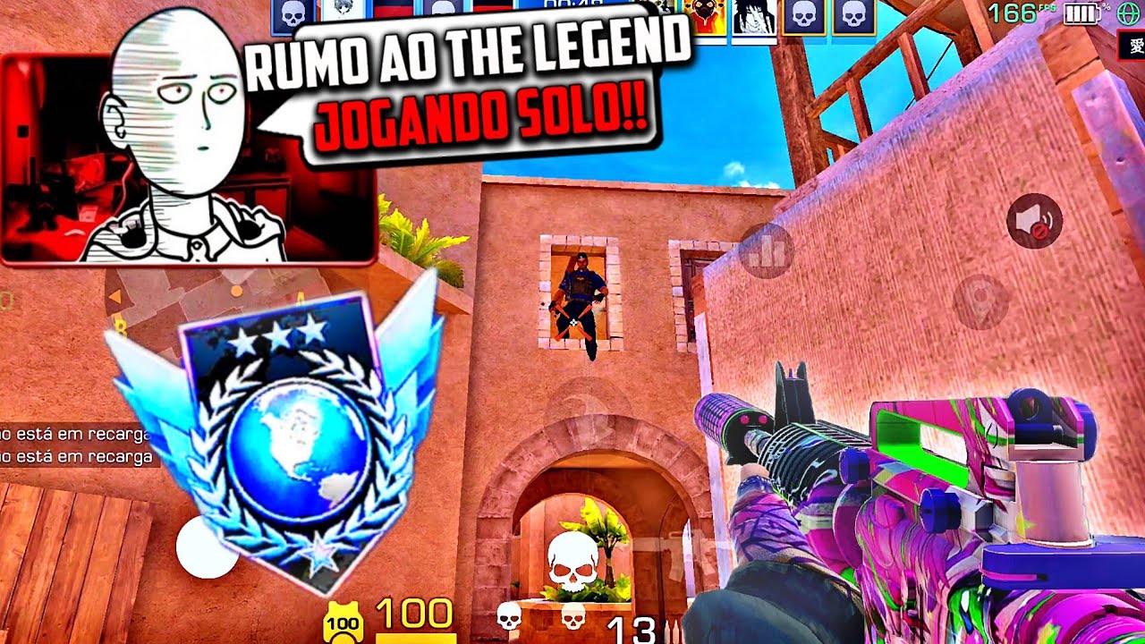 CARREGUEI RUMO AO LEGEND JOGANDO SOLO | ROG PHONE 6 165 FPS - STANDOFF 2