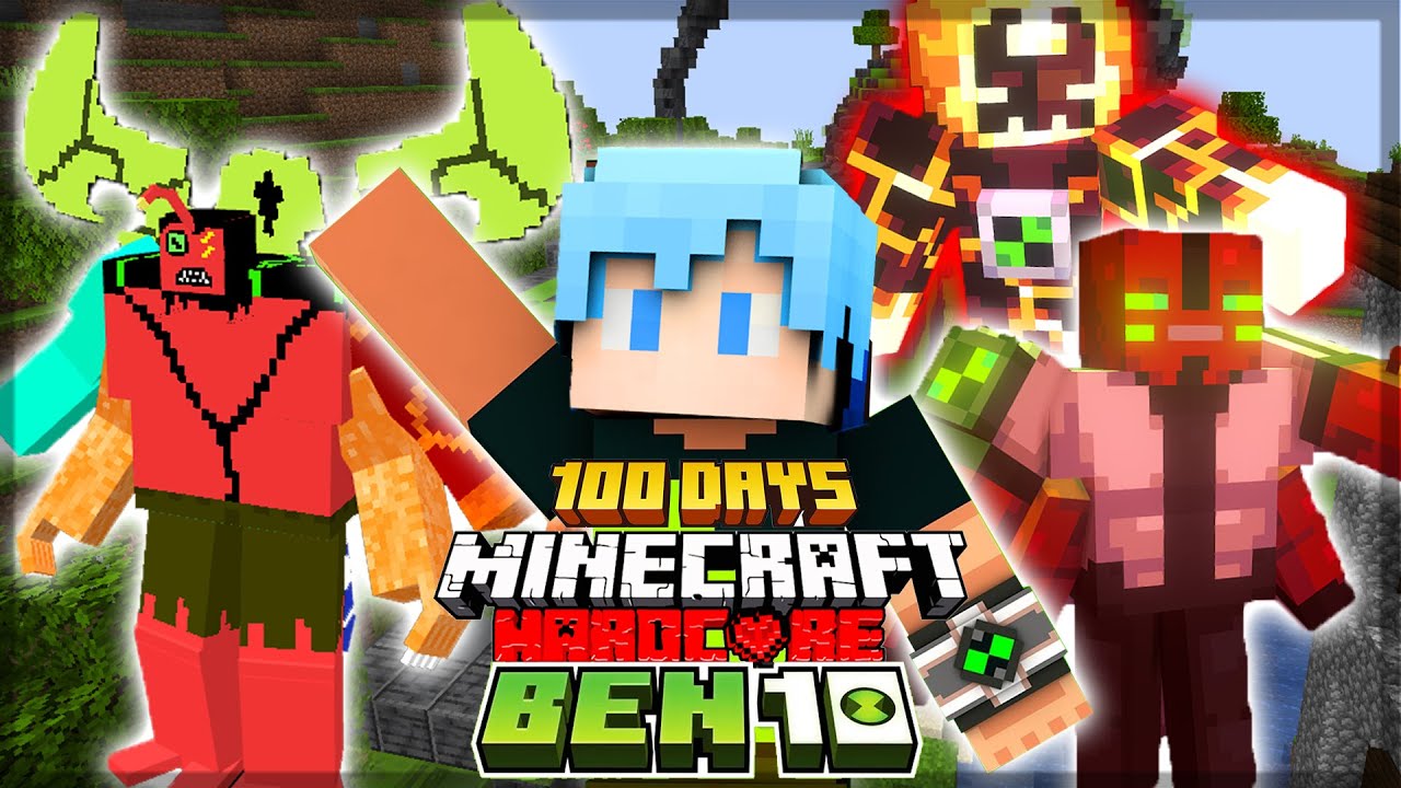 MÌNH SINH TỒN 100 NGÀY TRONG MINECRAFT BEN 10 SIÊU KHÓ !!