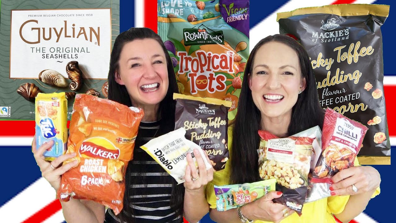 UK Taste Test with my sister Mackie's Sticky Toffee Pudding Popcorn Tropical Jelly Tots & More