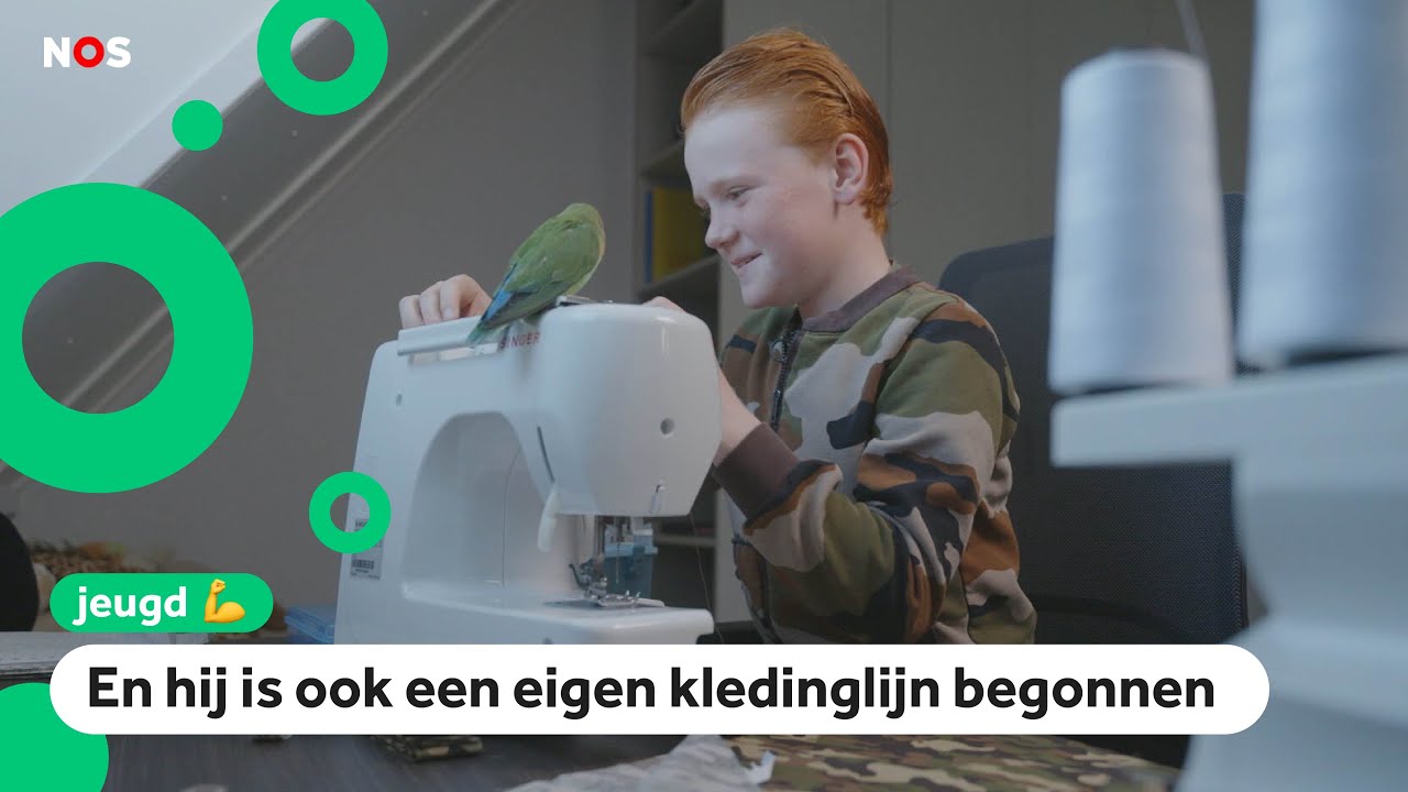 Junior (10) maakt al zijn kleding zelf