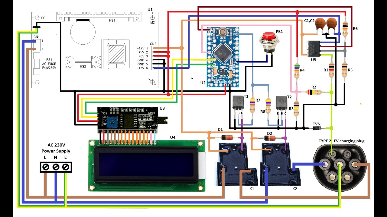 Arduino based very simple DIY EVSE / EV charging station / charging point