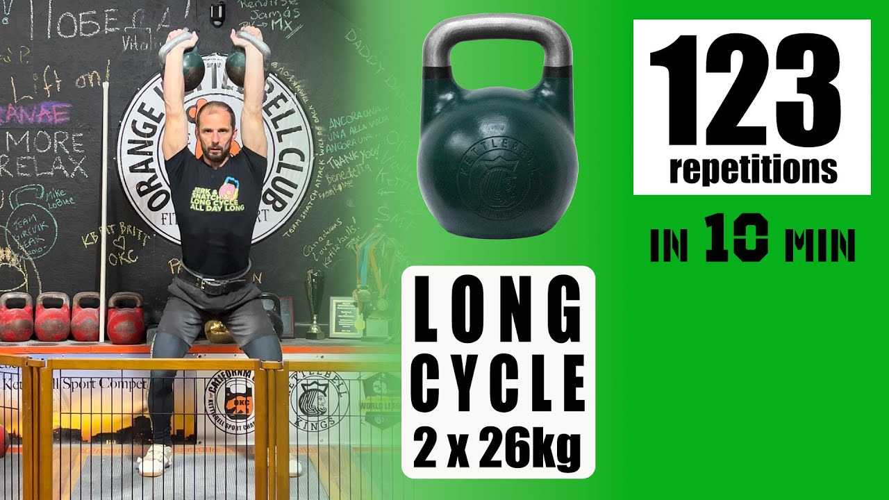 123reps LONG CYCLE 2 x 26kg by Denis Vasilev