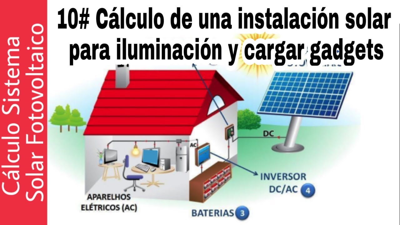 10. CÁLCULO SISTEMA SOLAR AISLADO PARA ILUMINACIÓN Y GADGETS