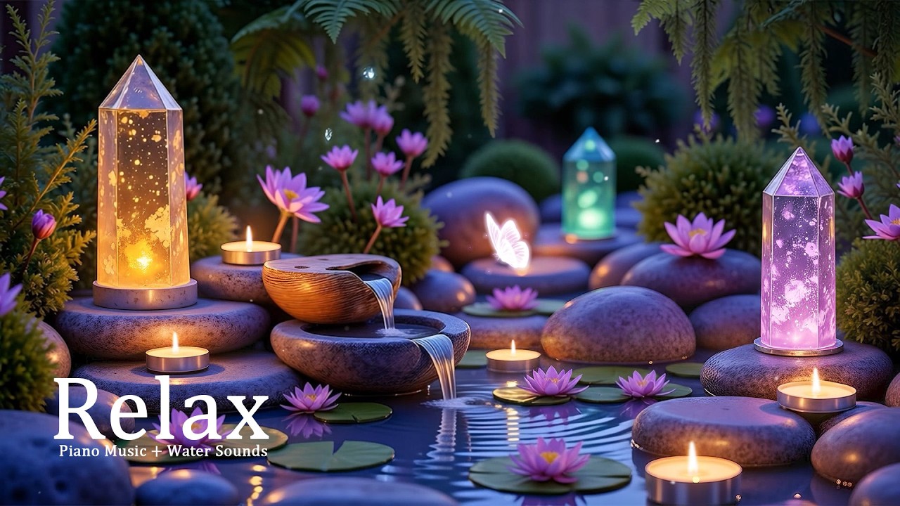 Relaxing Piano & Water Sounds for Mental Fatigue After a Long Day – Rest Deeply