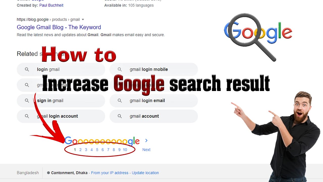 Increase your search result in Google chrome.