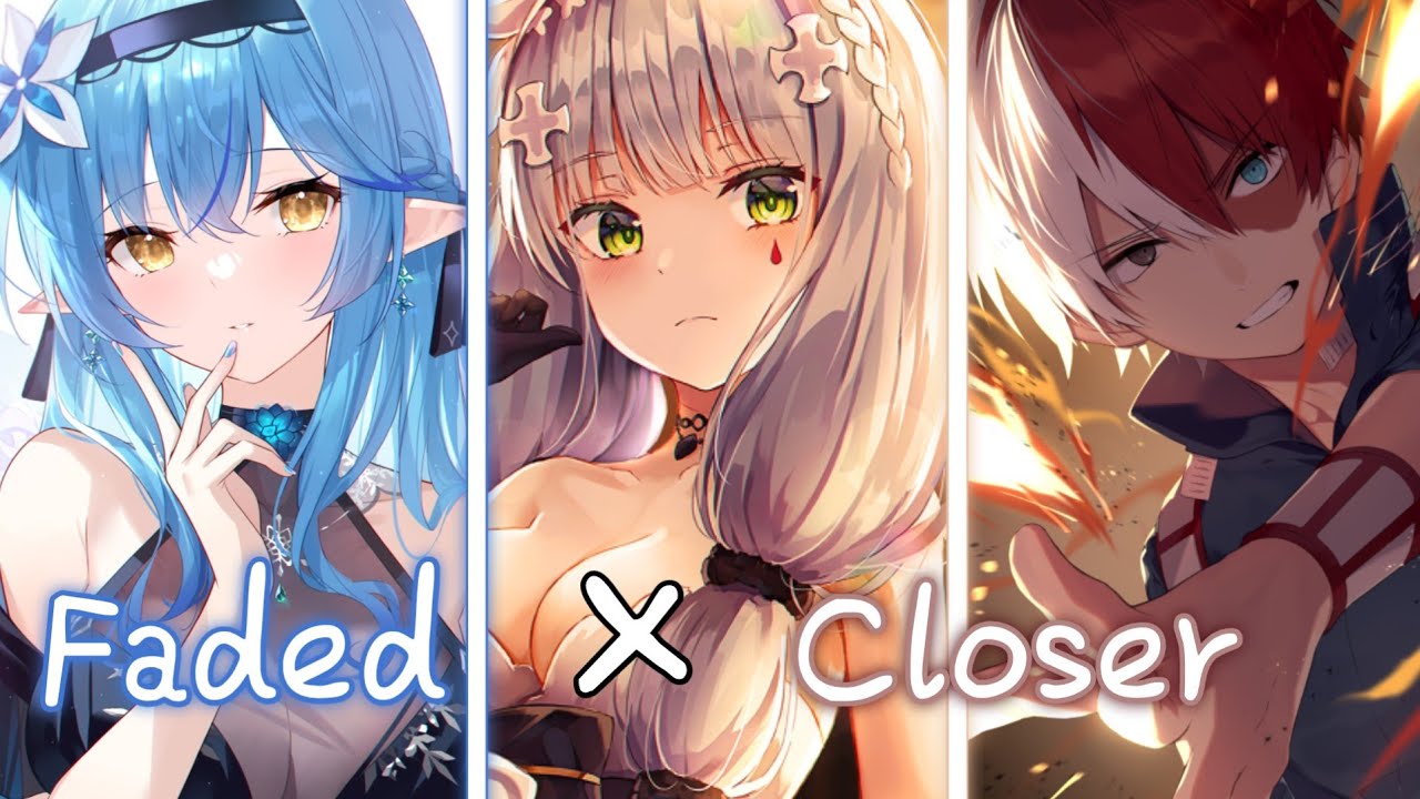 ◈ Nightcore ◈ - Faded v.s Closer (Switching Vocals/附中英歌詞)