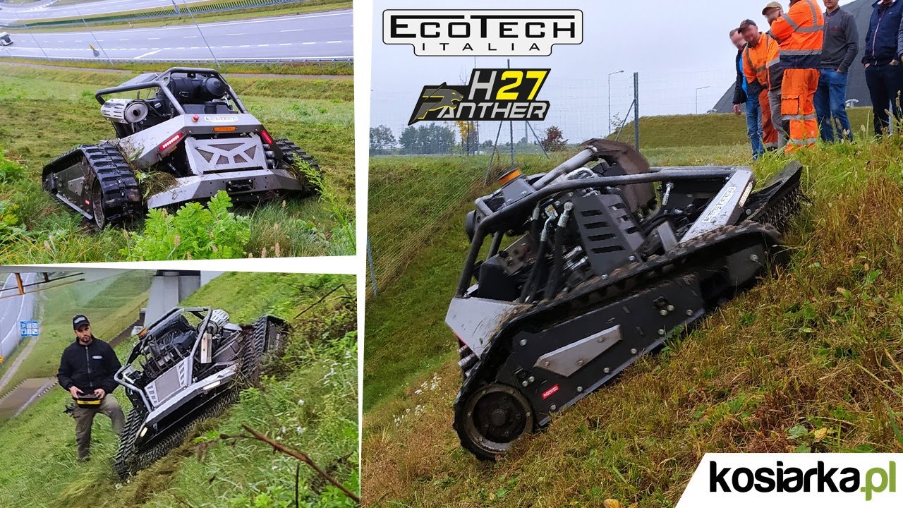 ECOTECH H27 Panther - koszenie mokrej skarpy autostradowej 50-60 stopni !