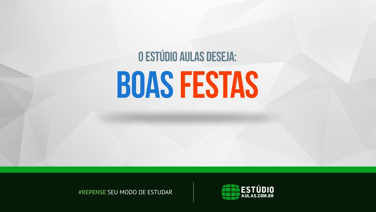 Est&uacute;dio Aulas Deseja Boas Festas | Prof. Fabio Daquilla