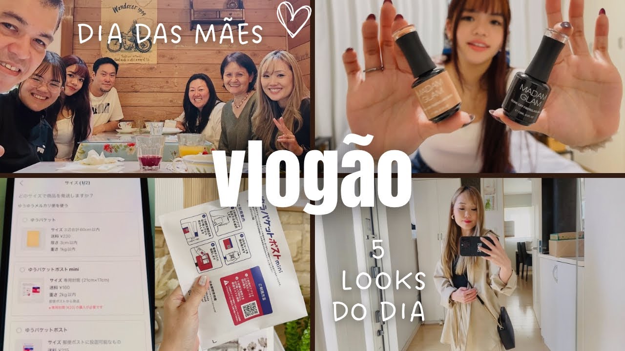 VLOGÃO 107| DIA DAS MÃES, RESTAURANTES POPULARES DO JAPÃO, 5 LOOKS, LOJAS, GAME, DICAS E RECEBIDOS..