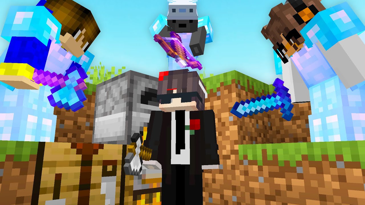 Minecraft Speedrunner VS 3 Hunters