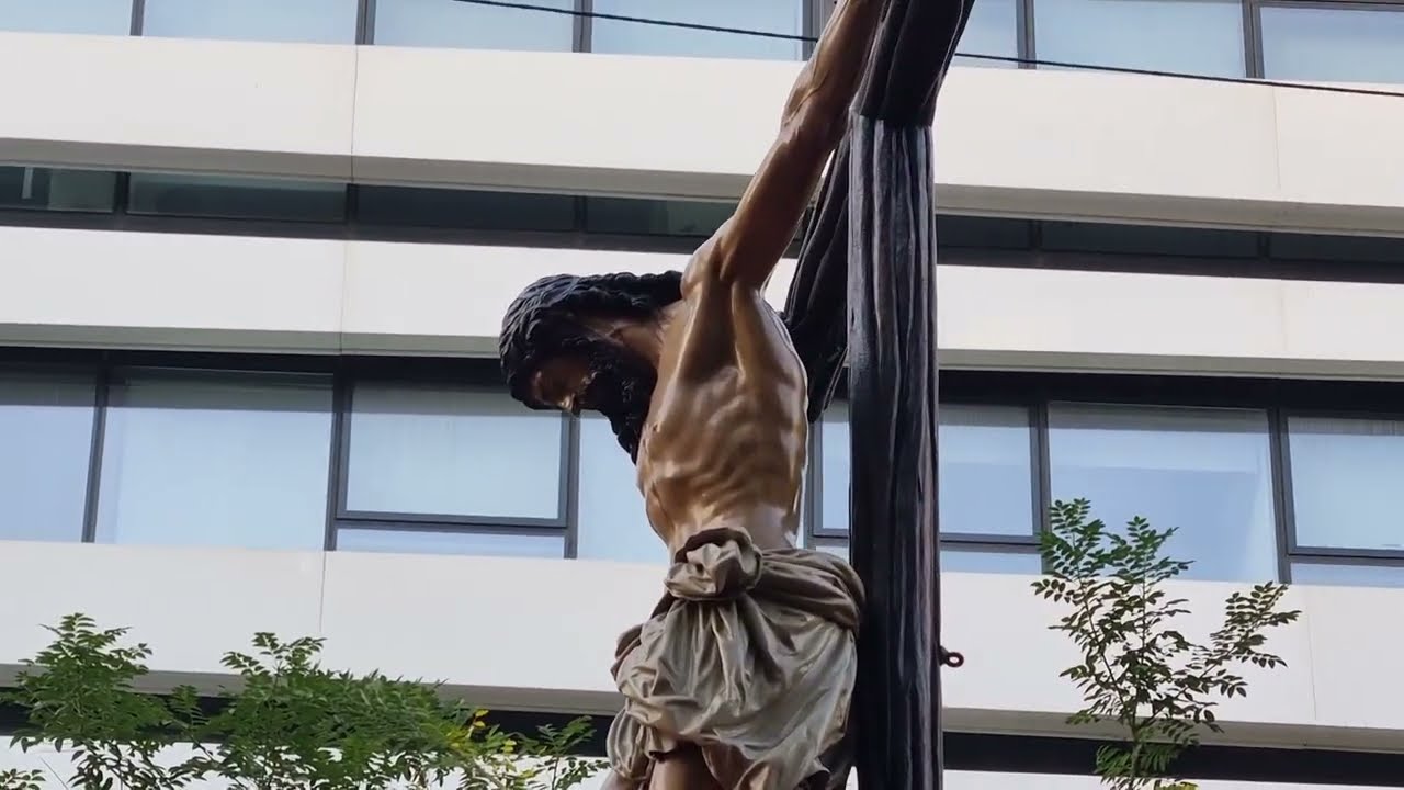 Los Estudiantes santísimo cristo de la buena muerte salida extraordinaria con la banda de tejera.