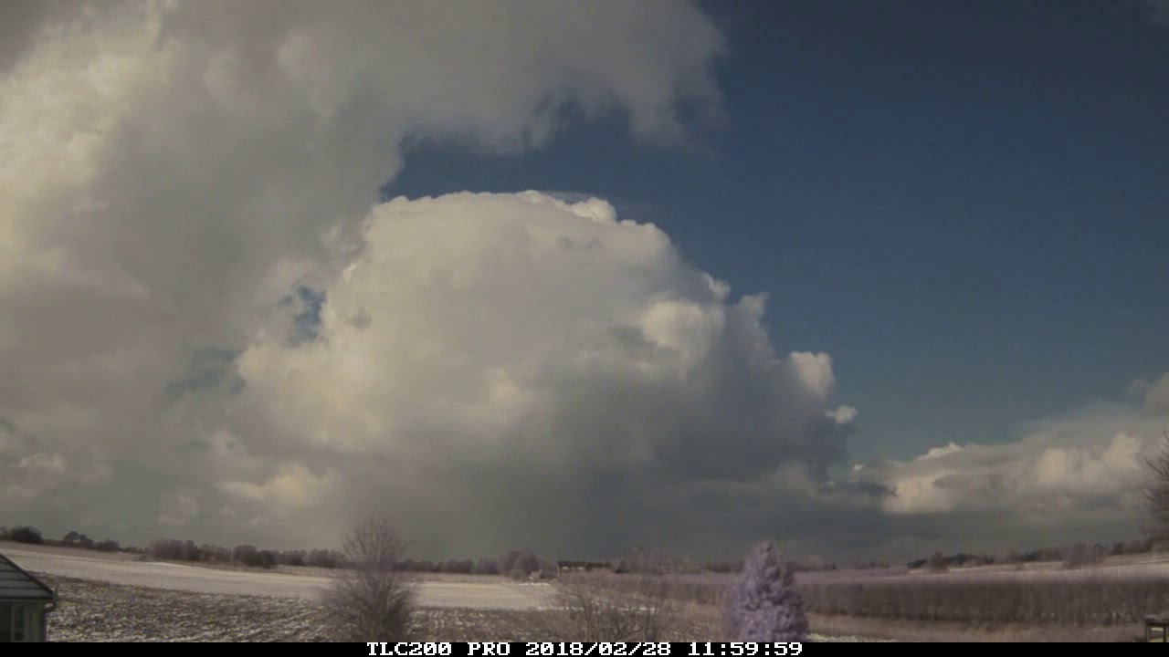 28th February 2018 timelapse, Irlam : Bitterly cold.