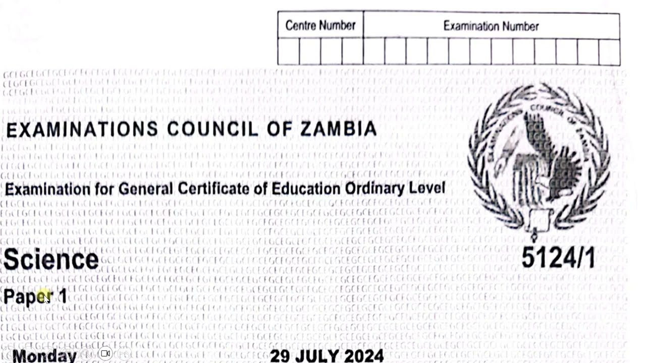 2024 GCE SCIENCE PAPER 1