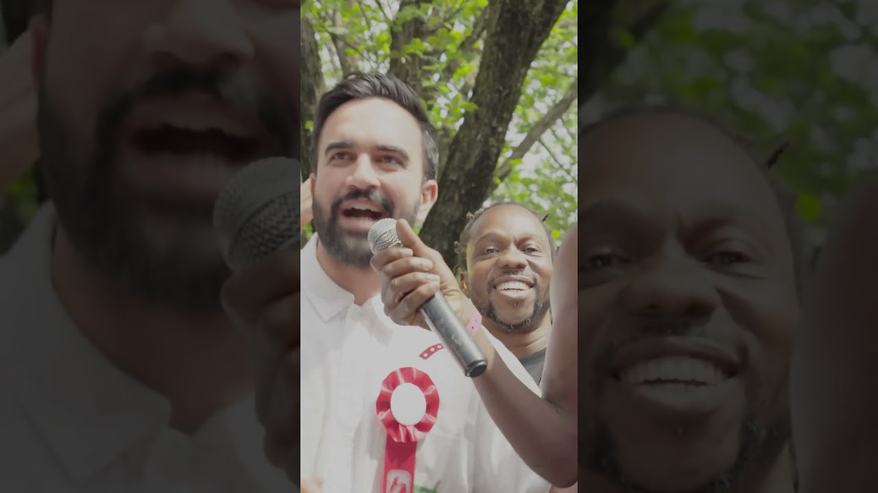 Zohran Mamdani dances at the West Indian Day Parade