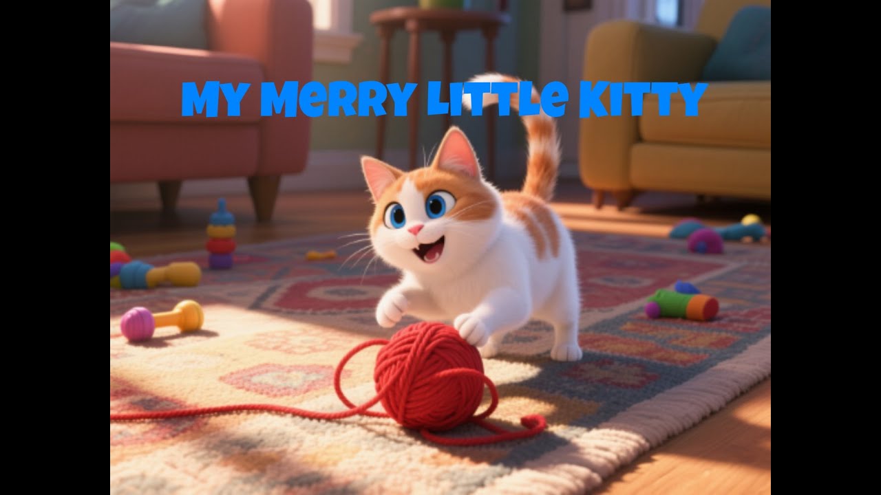My Merry Little Kitty I Cute & Funny Cat Song for Kids | Animal Songs
