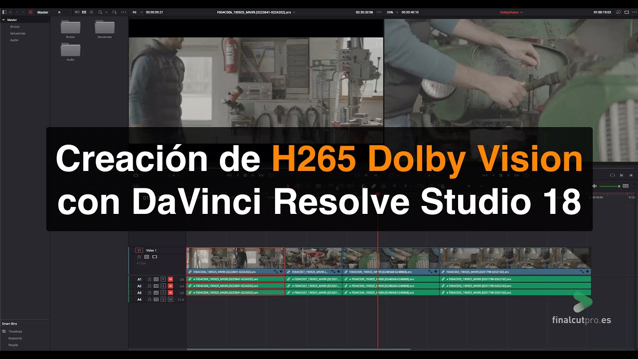 Archivos H265 Dolby Vision con DaVinci Resolve Studio 18