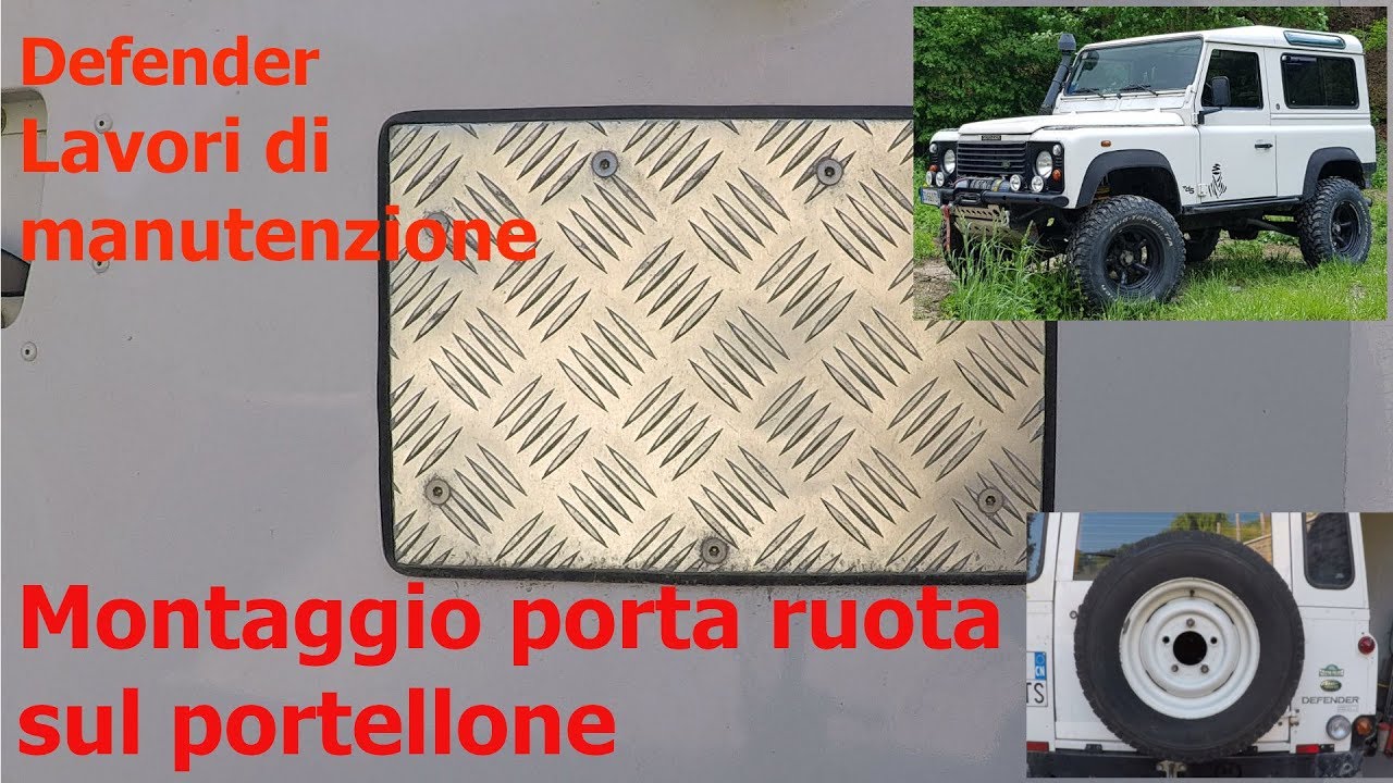 Defender - Montiamo il porta ruota posteriore - Spare wheel