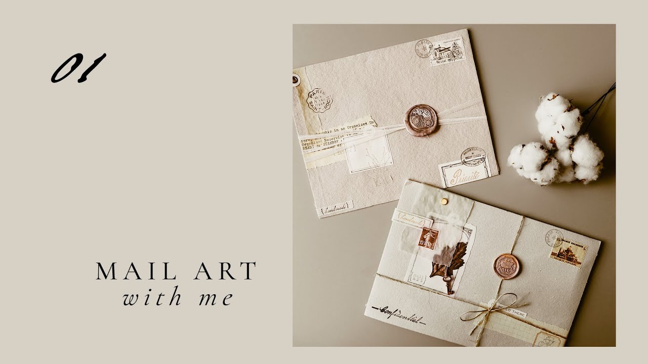 Mail Art With Me #1: Decorating cotton rag envelopes