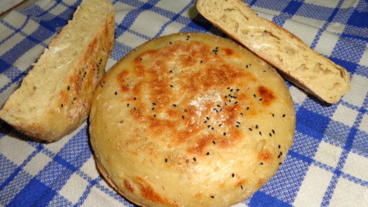 Pain fait maison -  طريقة تحضير خبز الدار بدون فرن و عجن