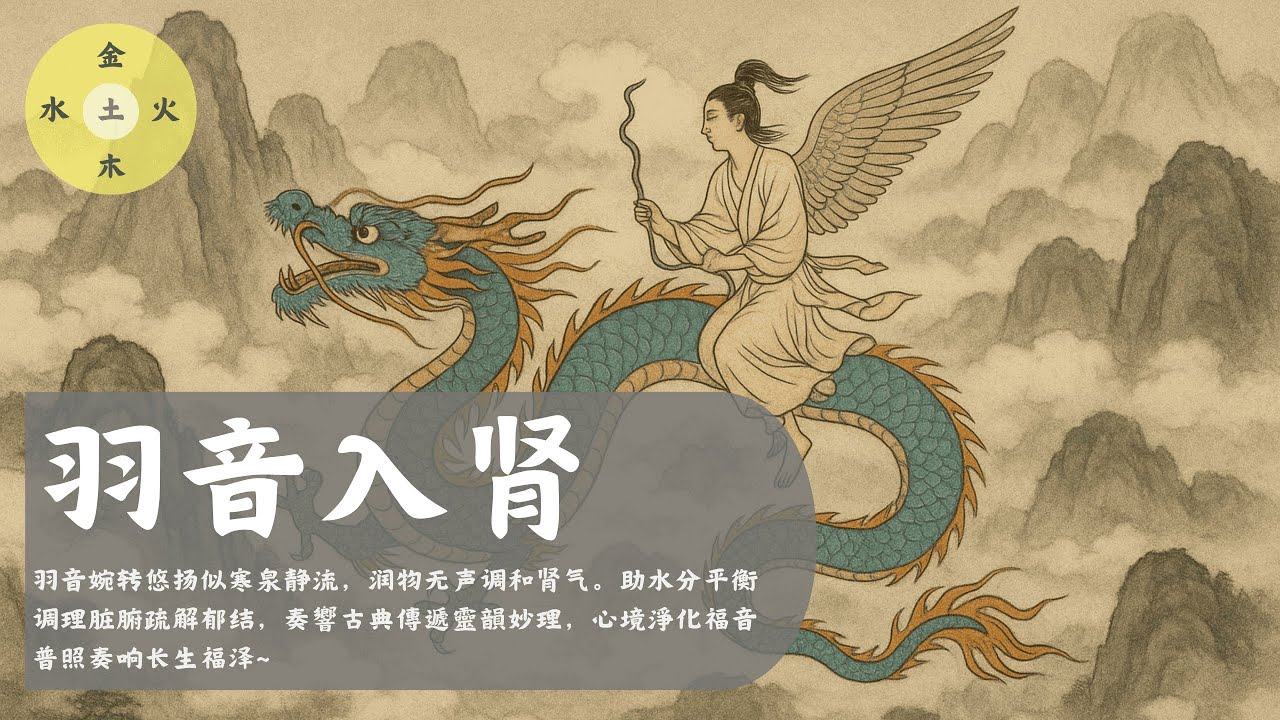 【3小时不断电⚡+无广告💕】  羽音入肾（五音） - 婉转悠扬似寒泉静流，润物无声调和肾气疏解郁结~  Yu tone/腎に入る/Calming/Healing/Mindfulness/静心/疗愈