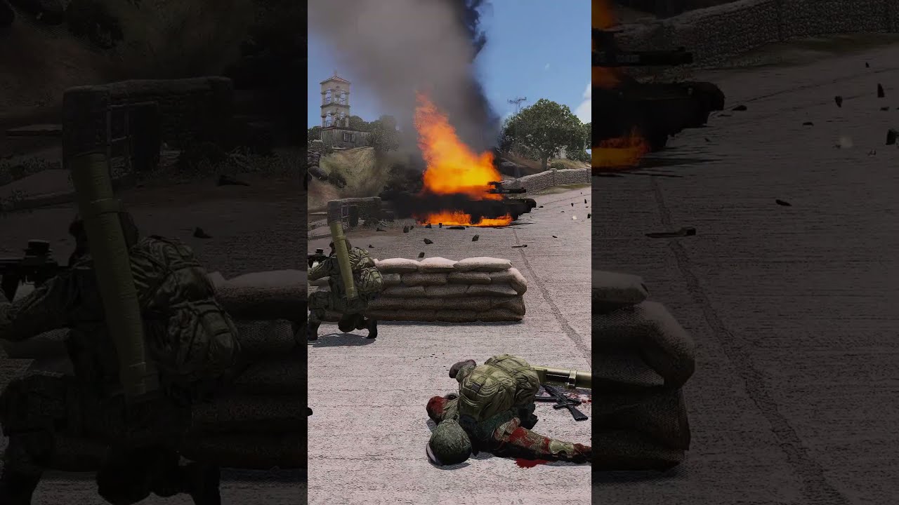 One soldier killed, one enemy tank destroyed! 💀 | ARMA III #shorts  #war #militarysimulation #viral