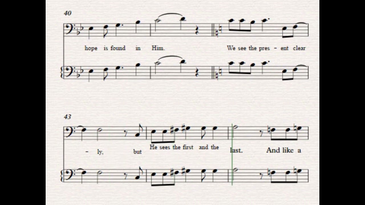 Trust His Heart SATB | Bass Part | Lyrics & Notes