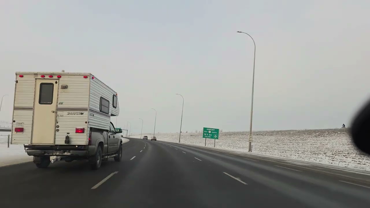 Winter drive in Calgary Canada | Snow Fall & Night Drive