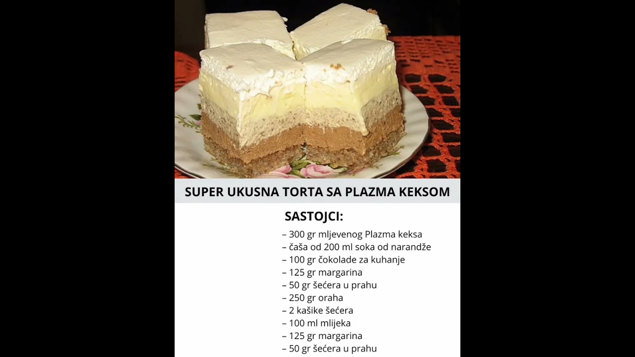 SUPER UKUSNA TORTA SA PLAZMA KEKSOM