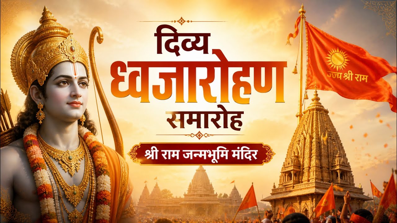 श्री राम जन्मभूमि मंदिर | दिव्य ध्वजारोहण समारोह | Dharm Dhwaj Samaroh Ayodhya | #landofgods | #pmo 