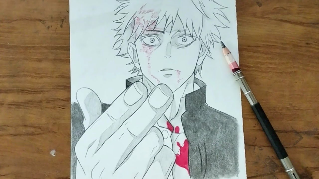 How to draw Gojo Saturo from jujutsu kaisen| how to draw gojo injured step-by-step 🔥