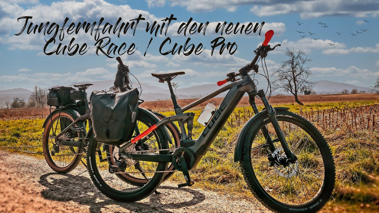 Jungfernfahrt mit unseren neuen Ebikes Cube Race (mit neuem Nyon) & Pro ins Rebland und die Ortenau