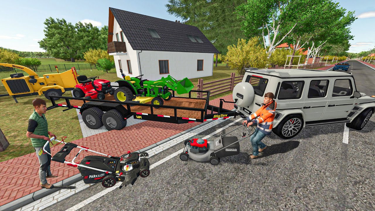 Notre entreprise de Paysagiste est engag&eacute;e par 15 clients en m&ecirc;me temps | Farming Simulator 25