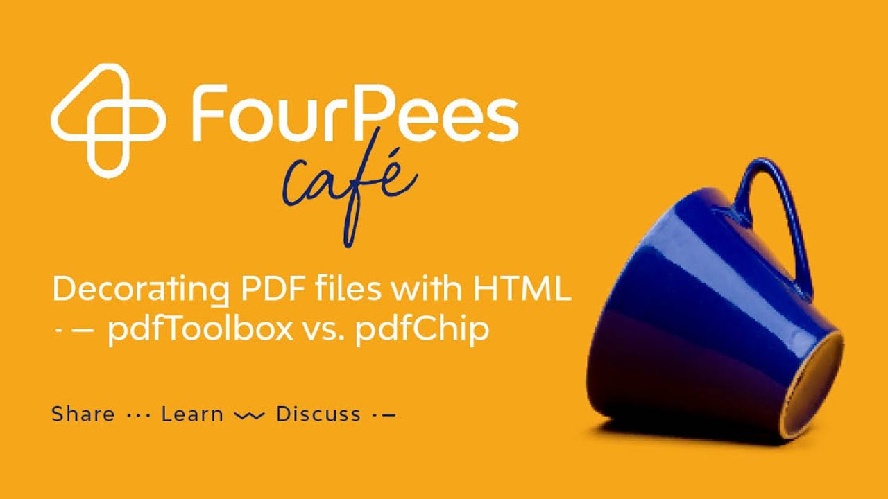 Four Pees Caf&eacute; - Decorating PDF files with HTML - pdfToolbox vs pdfChip