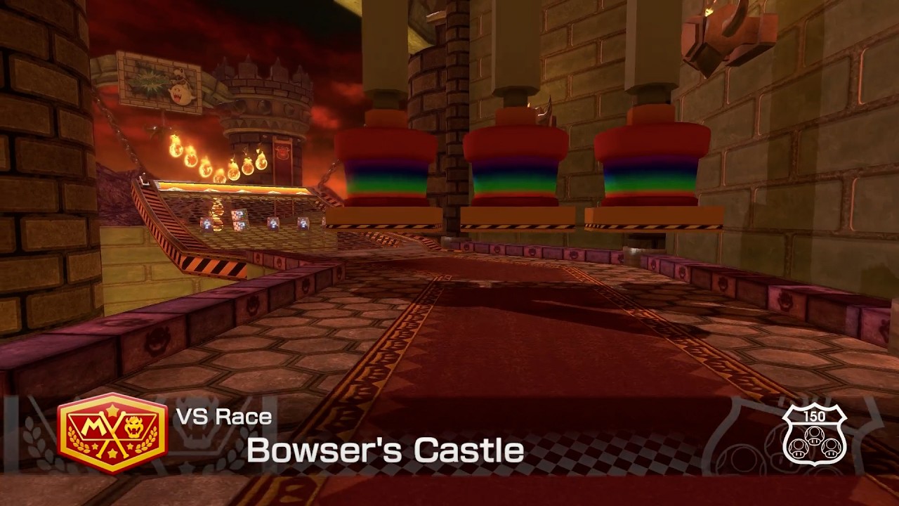 Mario Kart™ 8 Deluxe - Wii Bowser's Castle [150cc, Hard CPUs, Toad Gameplay]