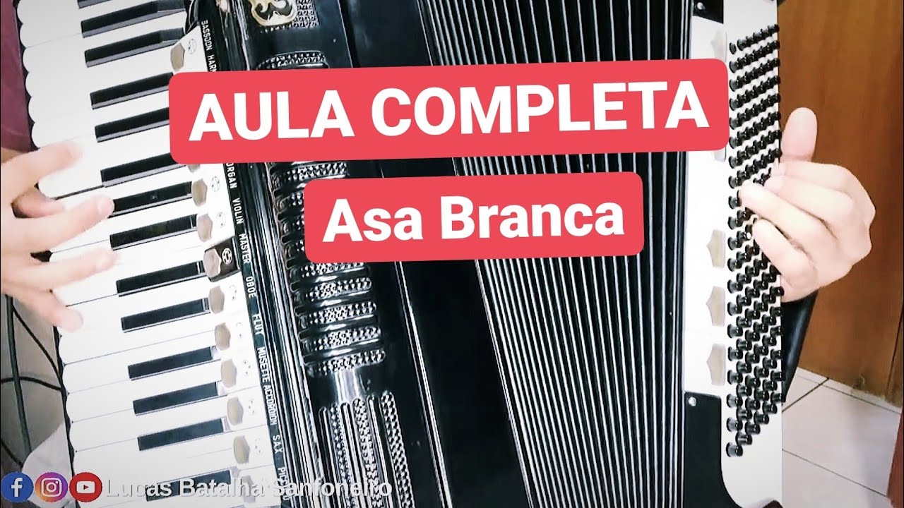 Como tocar ASA BRANCA COMPLETA com duetos - Aula de Sanfona