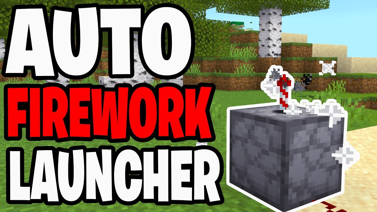 Как сделать автоматическую пусковую установку для фейерверков в Minecraft! - Java и Bedrock