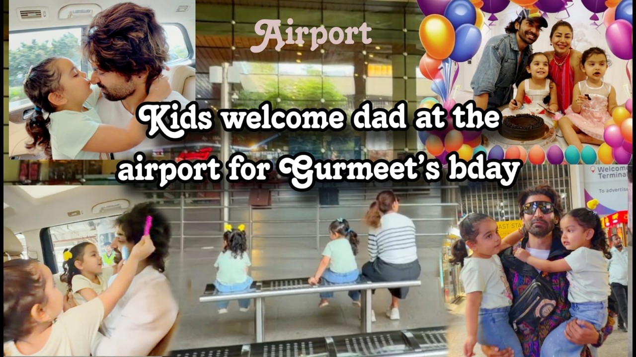 Kids welcome dad at the airport for Gurmeet’s bday | HINDI | Debina Decodes |