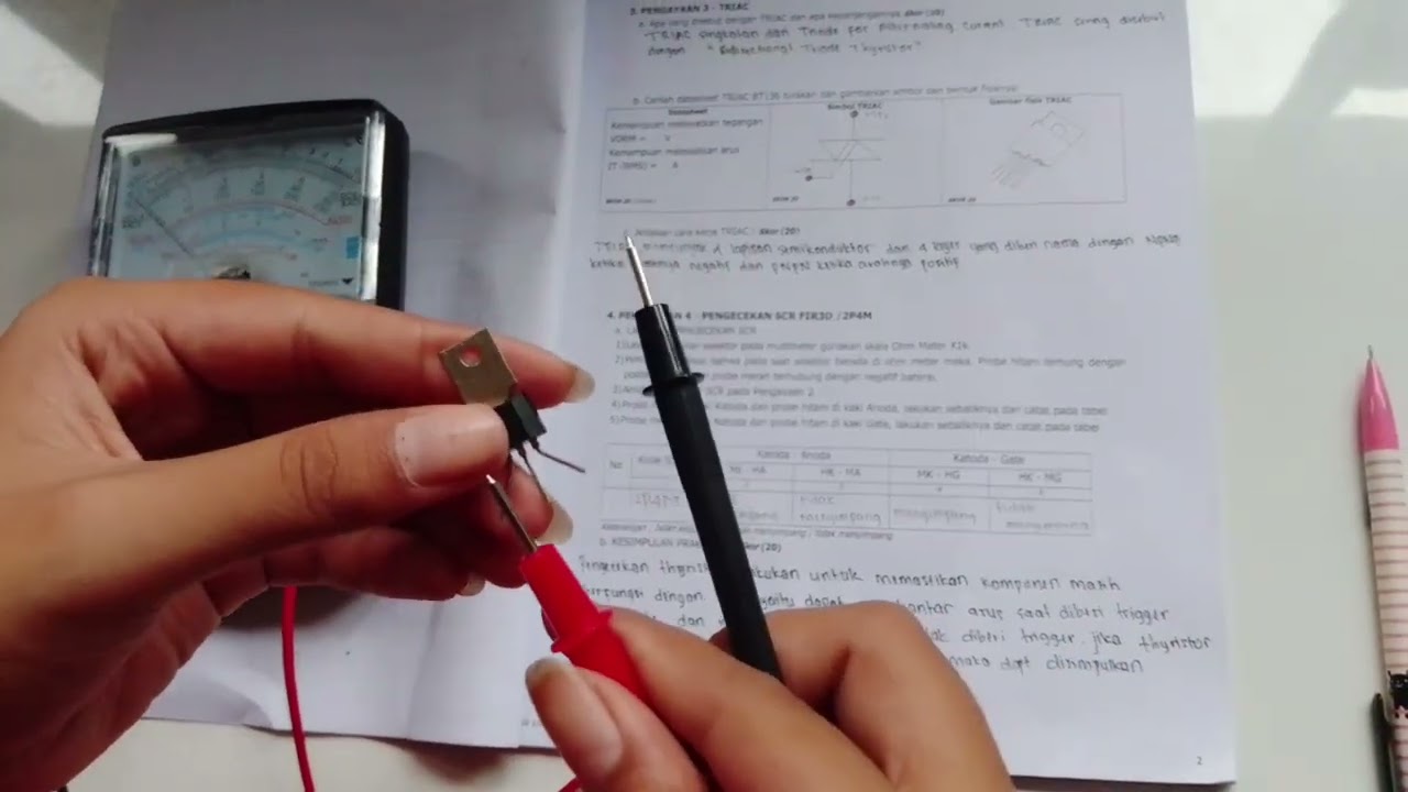 Cara pengecekan Thyristor SCR 2p4m || Stevany Aurelia Putri || X TE 4