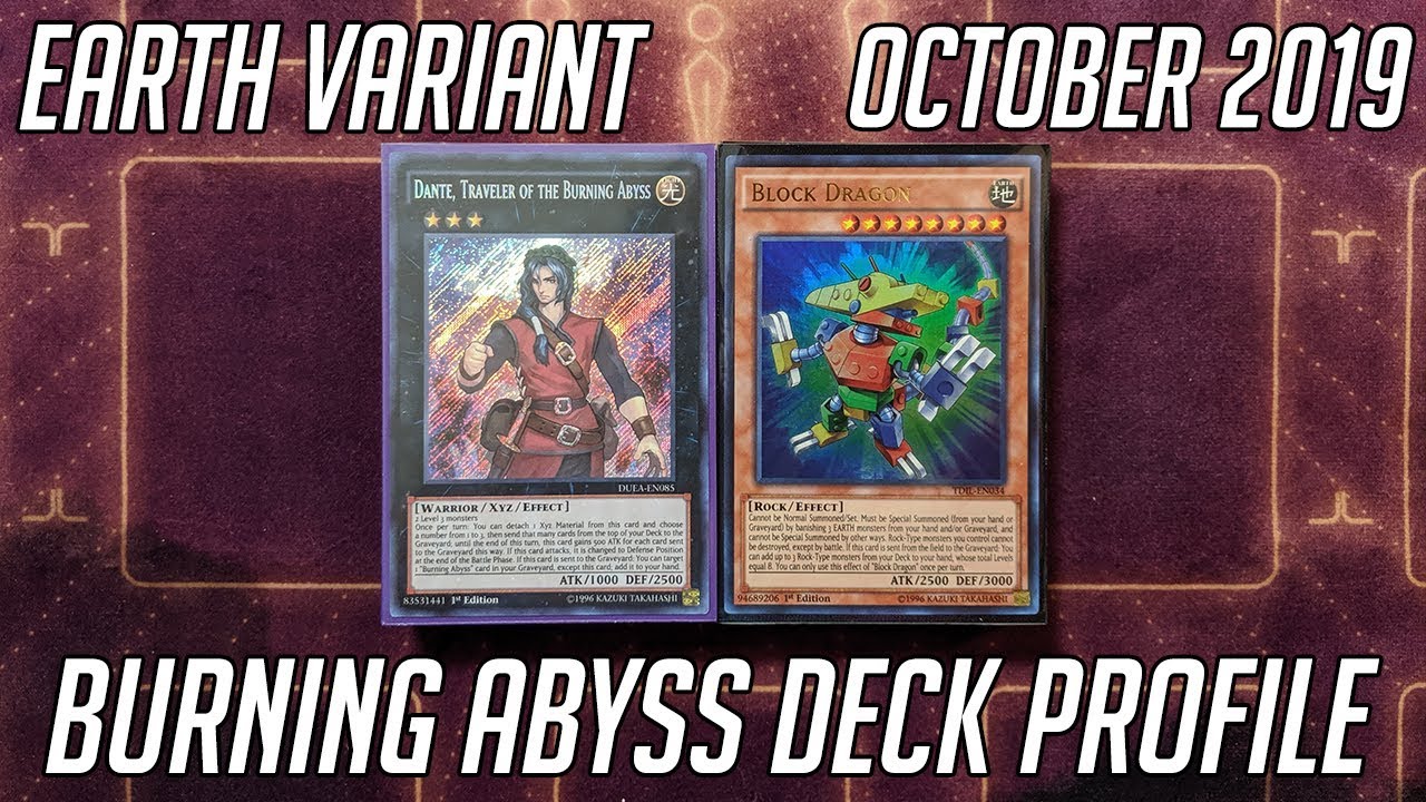 Yu-Gi-Oh! Burning Abyss Deck Profile - Earth Variant + Test Hand & Combos! (October 2019)