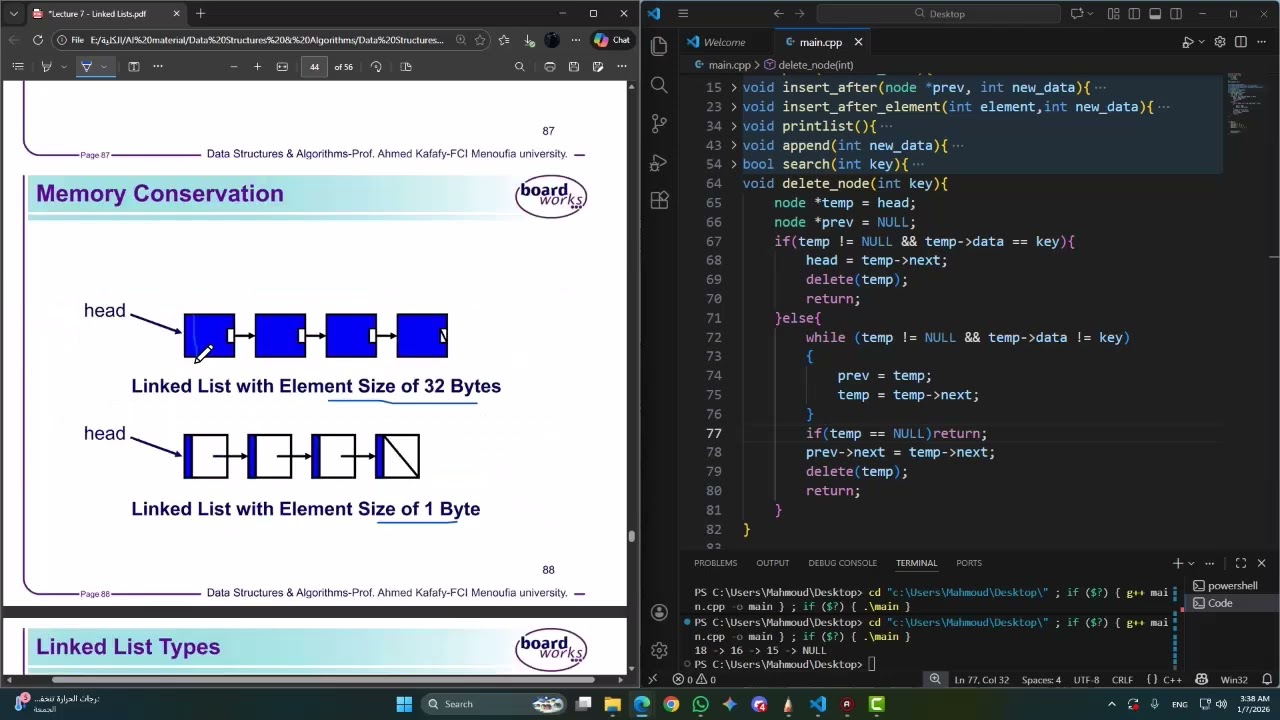 linked list end