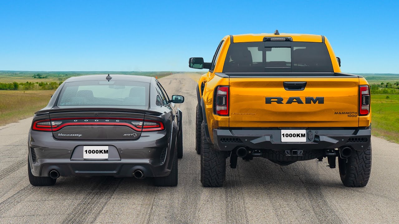 WYŚCIG: Dodge Charger 1000 KM vs Dodge RAM 1000 KM